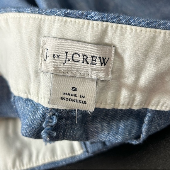 J.Crew Shorts Women's Chambray Blue Size 8 Summer - Picture 3 of 7